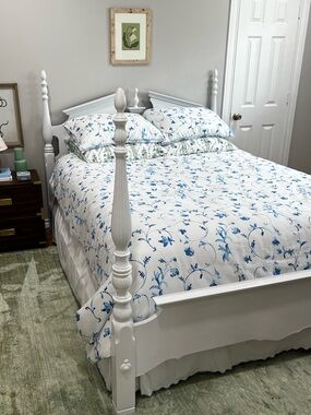 Hill House Blue and White Floral Queen Bedding Set